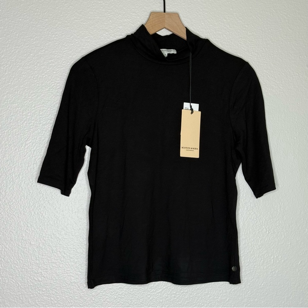 Scotch & Soda Mockneck Modal Tee, size M NWT
